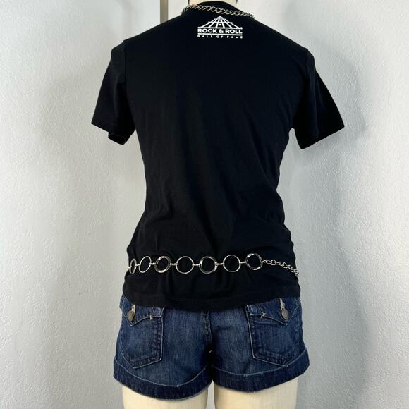 Rock and Roll Hall of Frame Vintage Style Graphic Fitted T-Shirt Womens Small - Picture 4 of 6